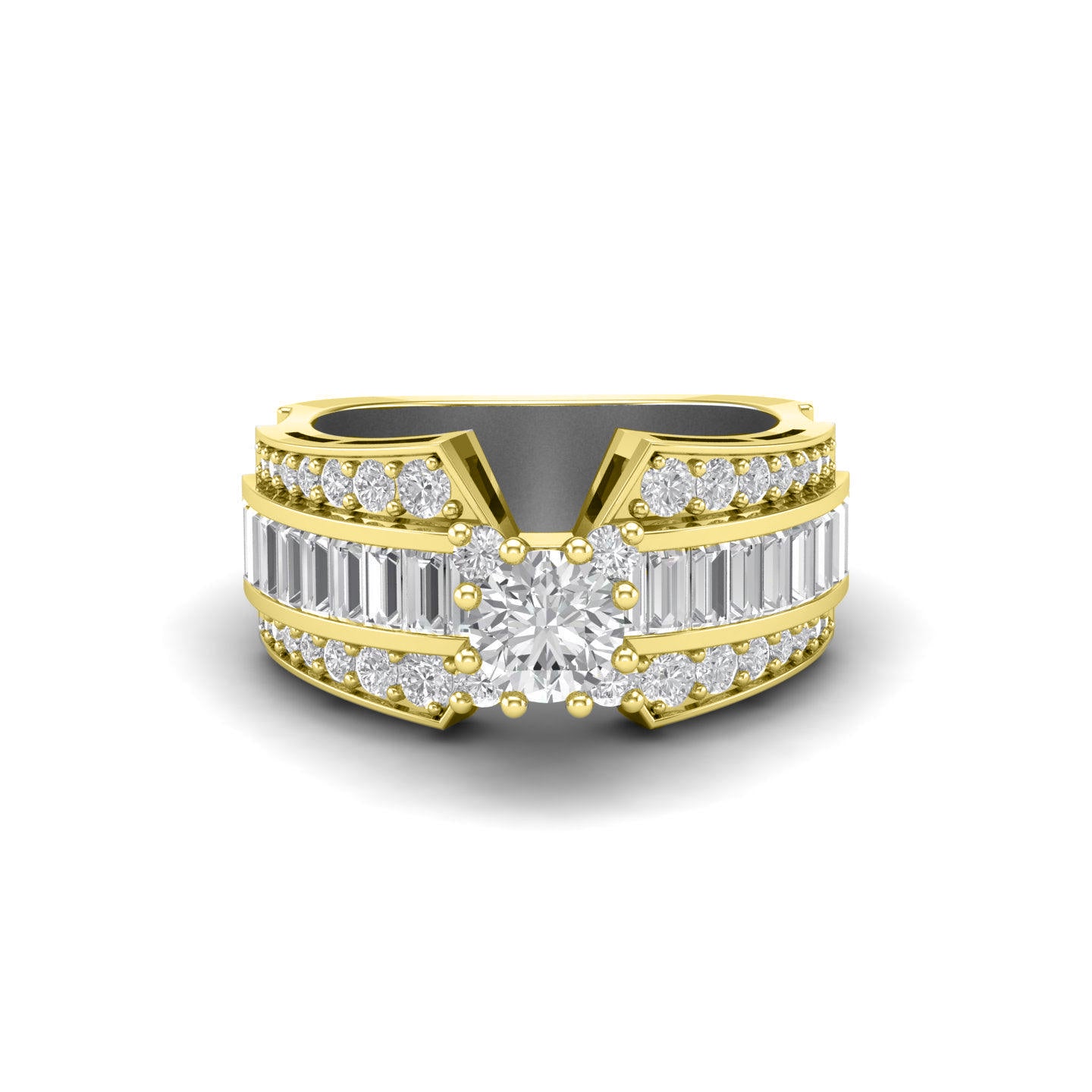 Bagget Round Duo Ring