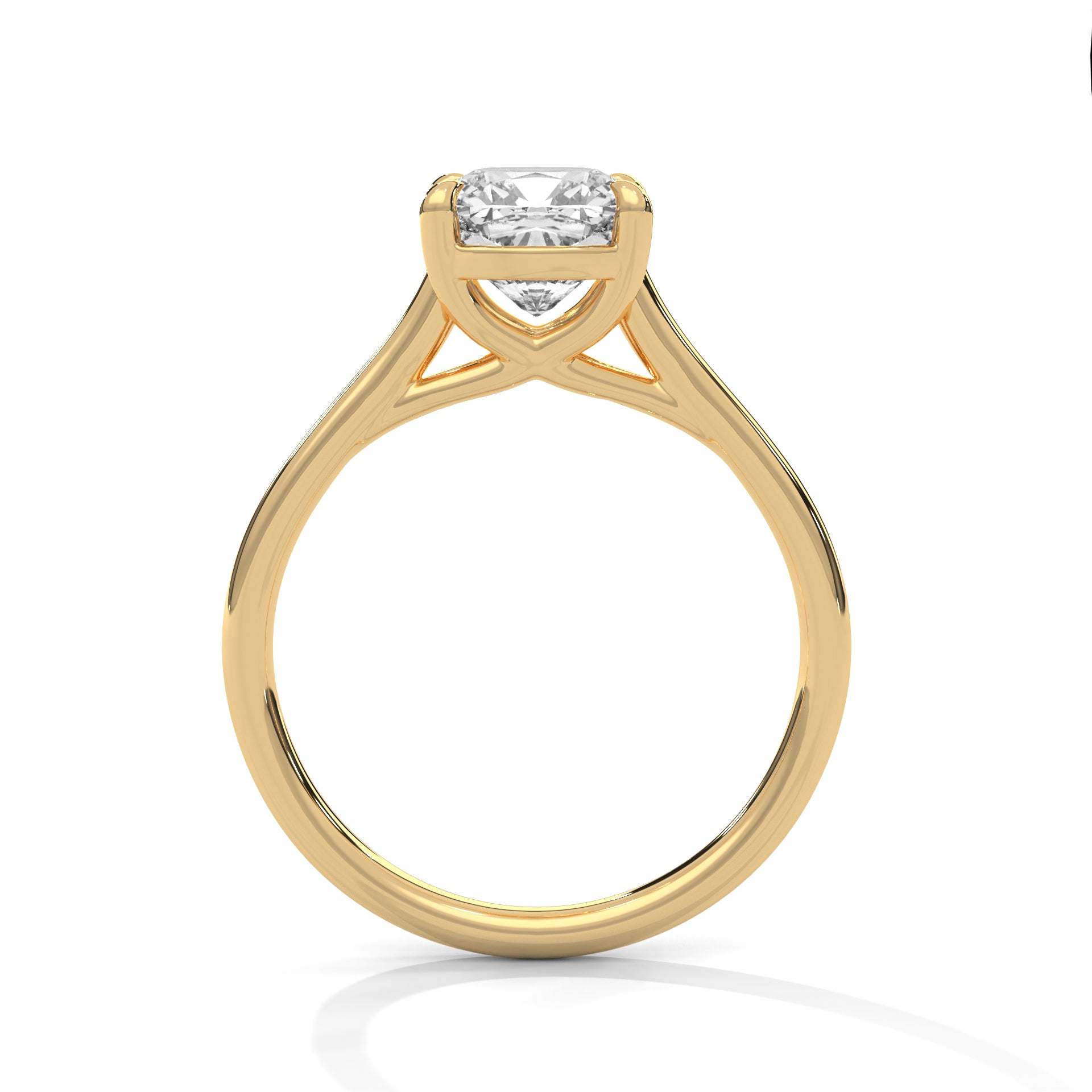 Symbol Cushion Solitaire Ring