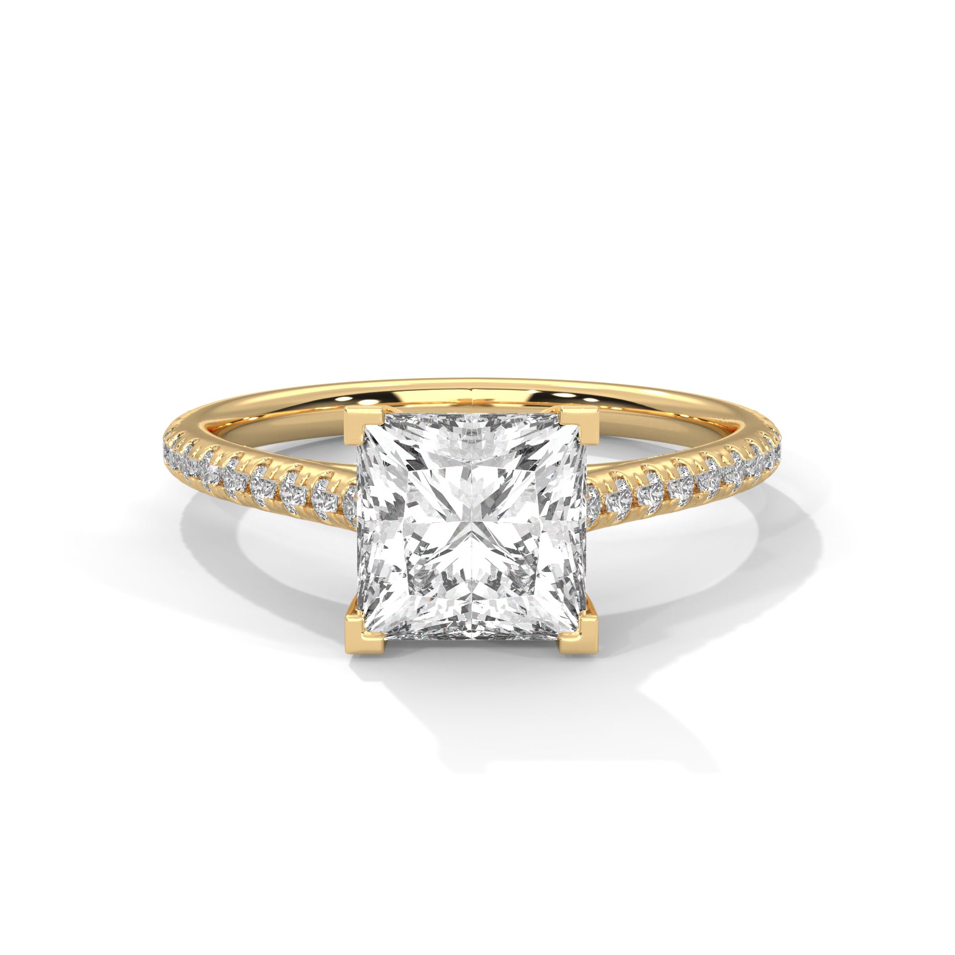 Symbol Princess Solitaire Studded Ring