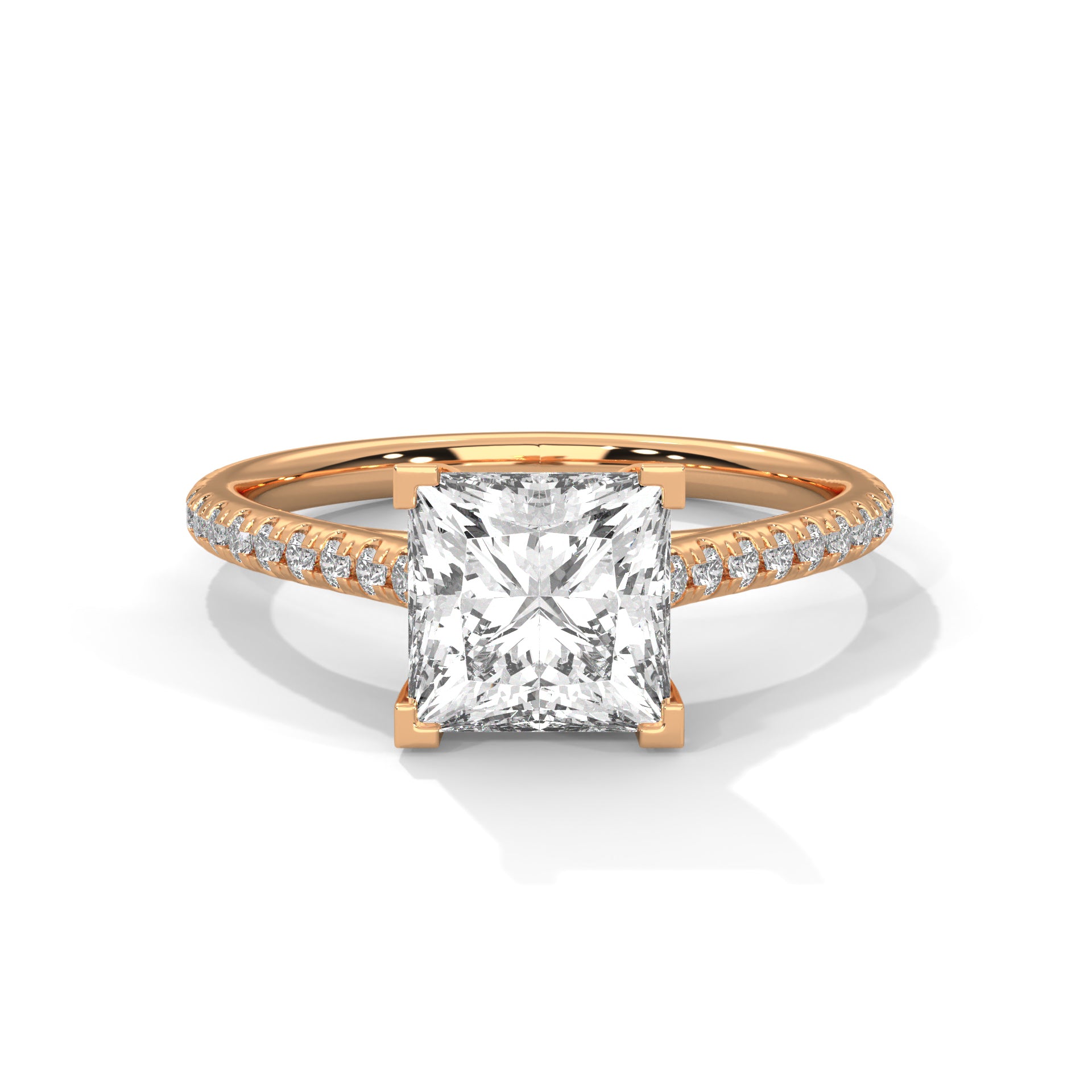 Symbol Princess Solitaire Studded Ring