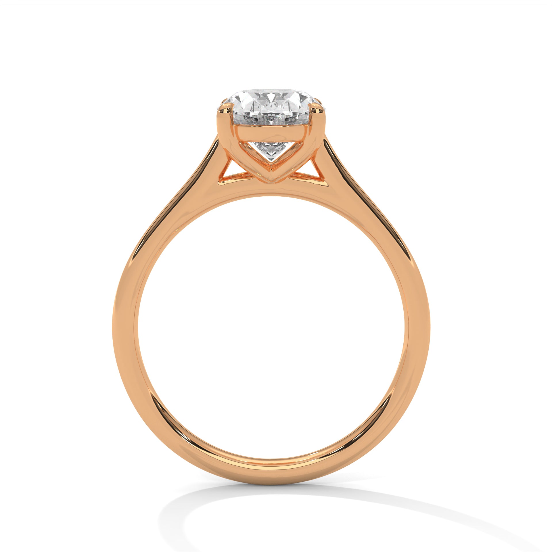 Symbol Oval Solitaire Ring