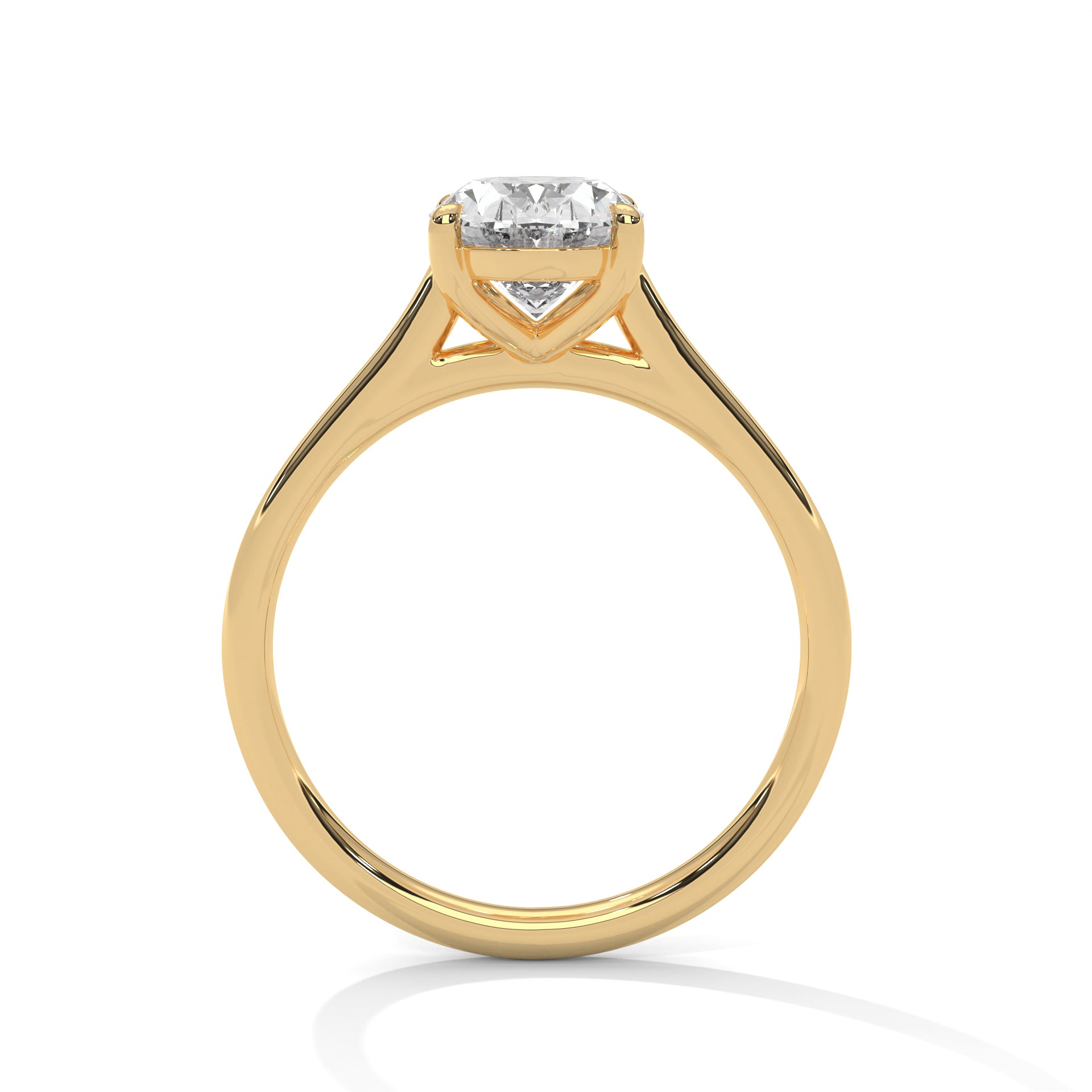 Symbol Oval Solitaire Ring