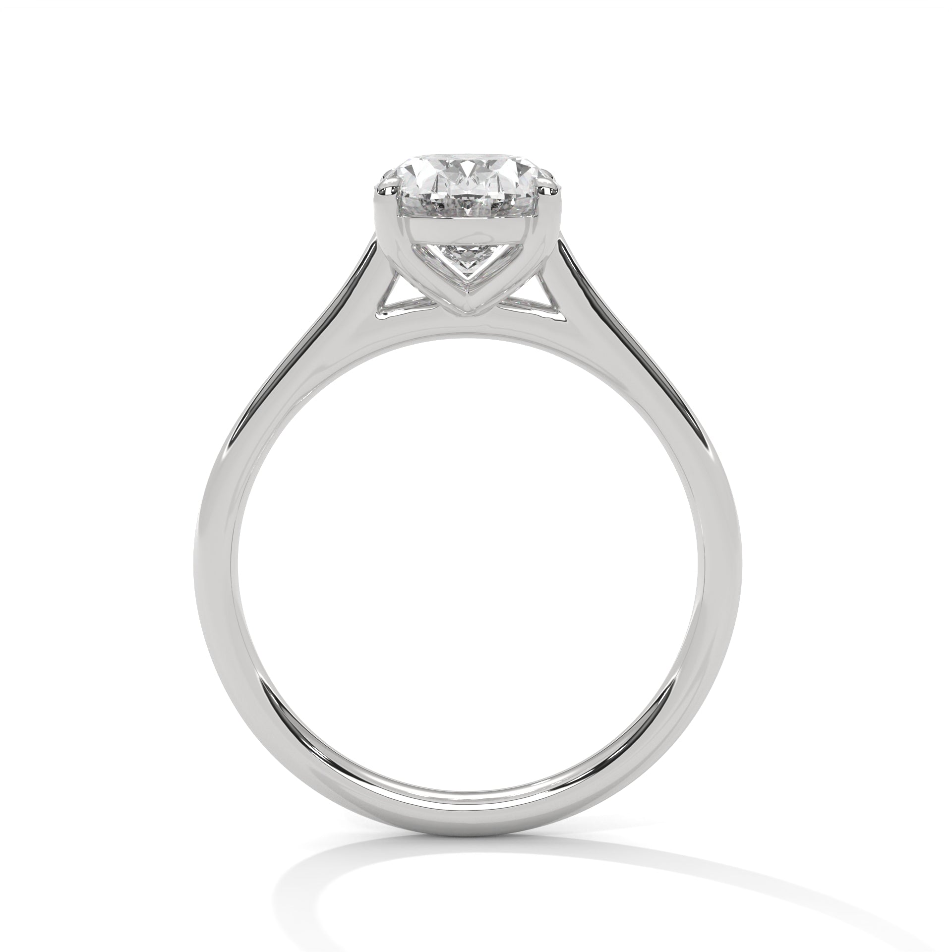 Symbol Oval Solitaire Ring