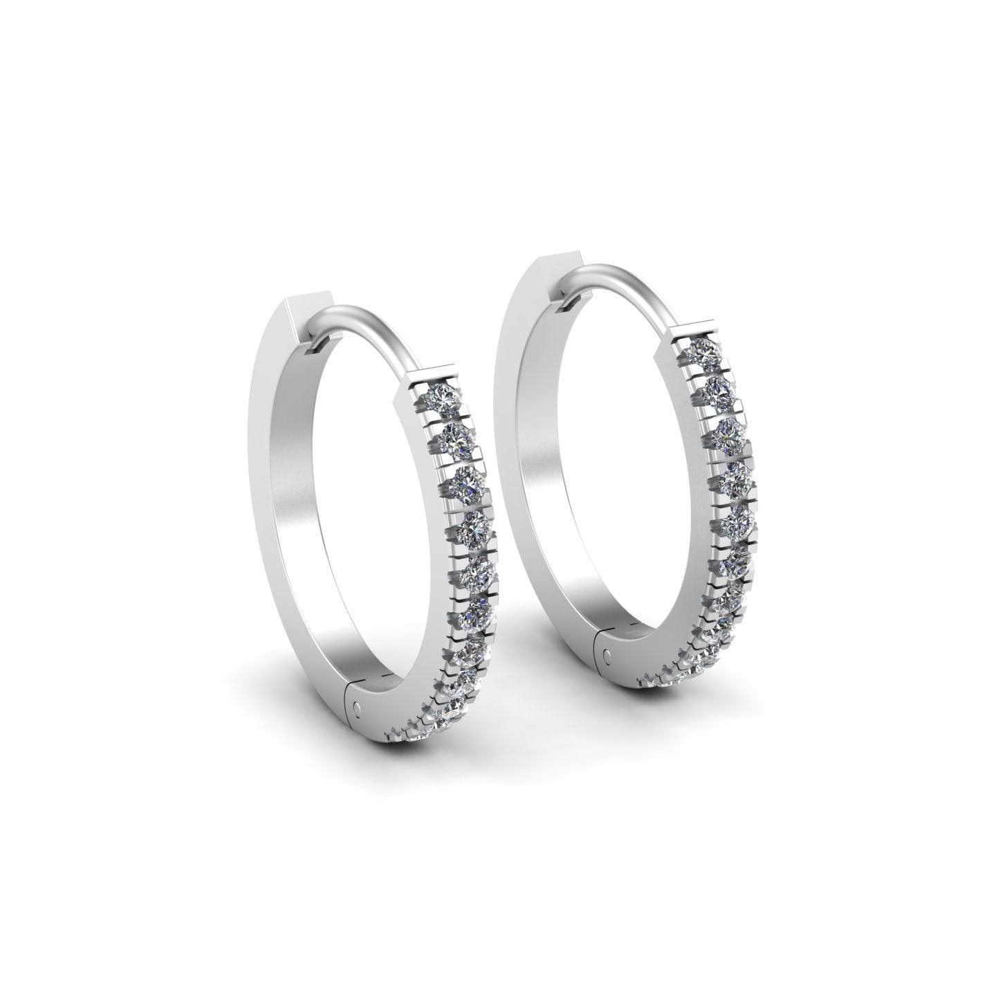 Fine Moissanite Silver Hoops