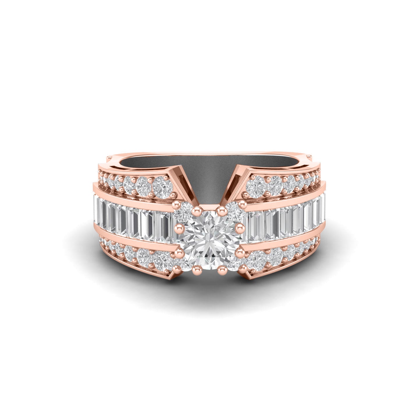 Bagget Round Duo Ring