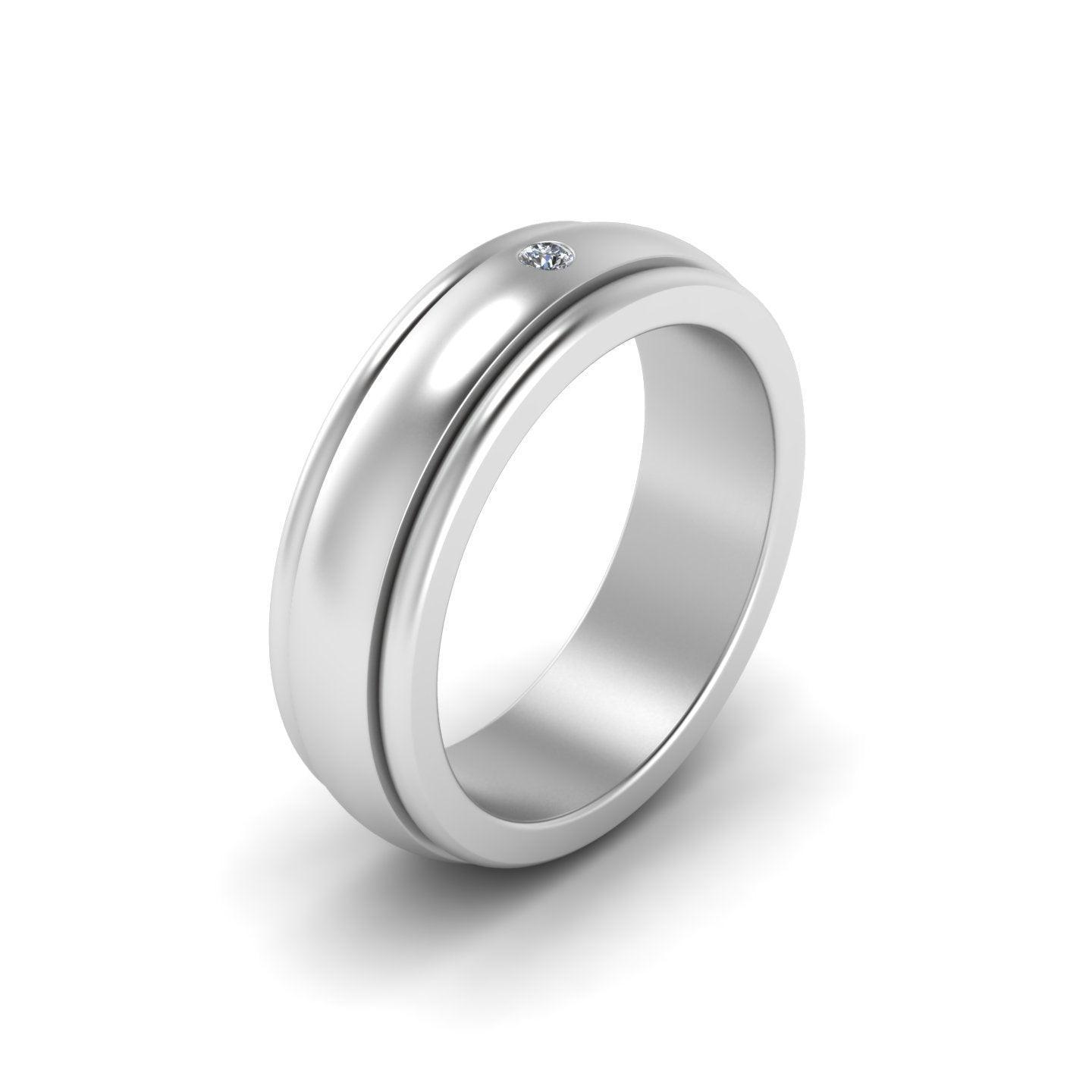 Aaron Silver Moissanite Band - El Aréte