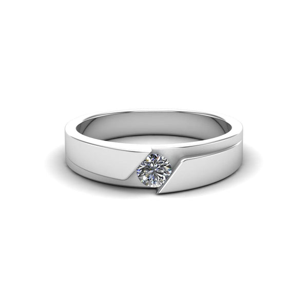 Isaiah Silver Moissanite Band - El Aréte