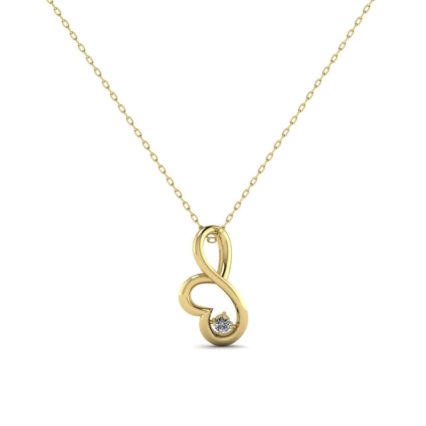 Heart Silver Moissanite Necklace - El Aréte
