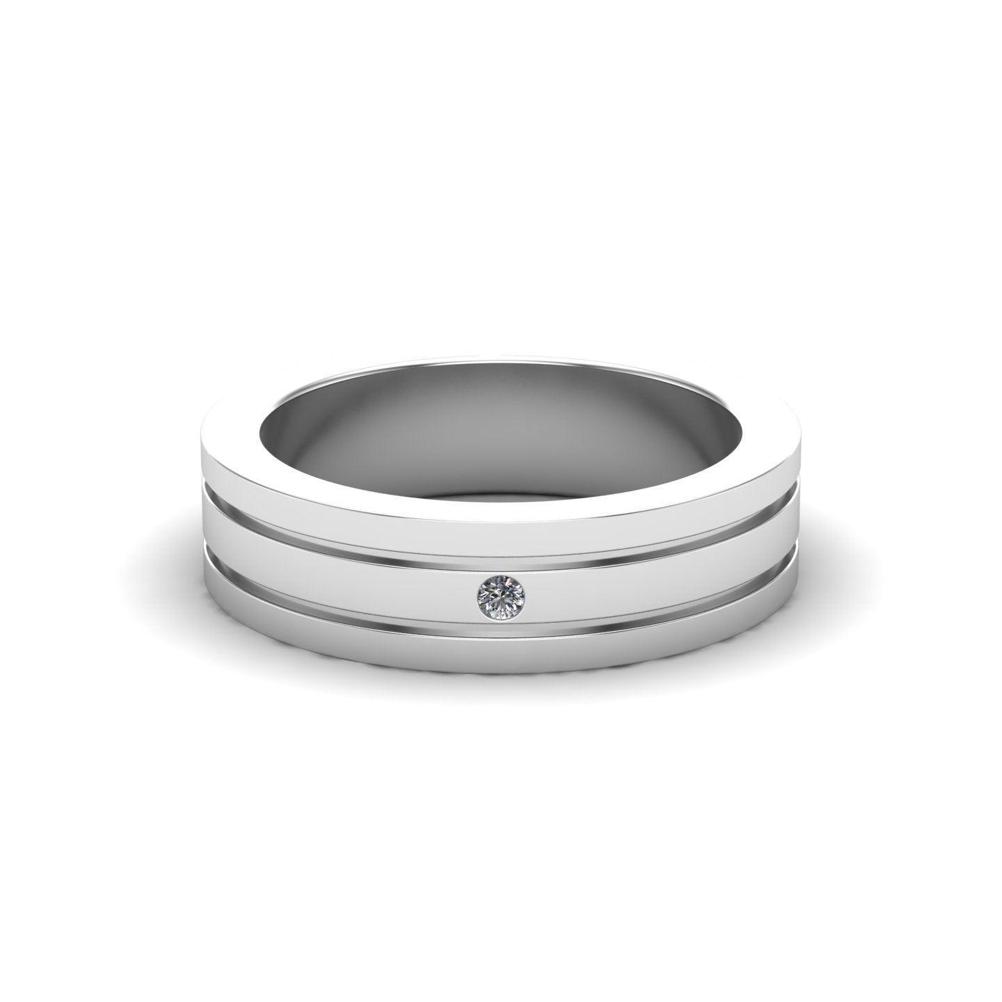 Elias Moissanite Silver Band - El Aréte