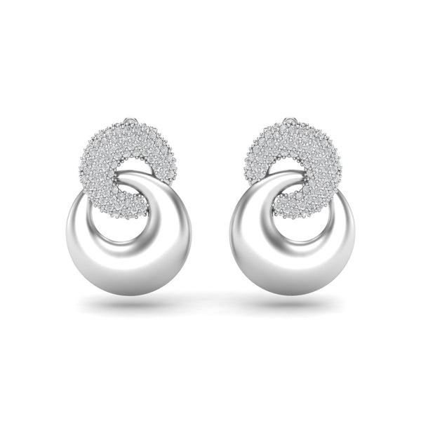 Pavé Moissanite Silver Ear Studs | Jewels By Hamzah Anis