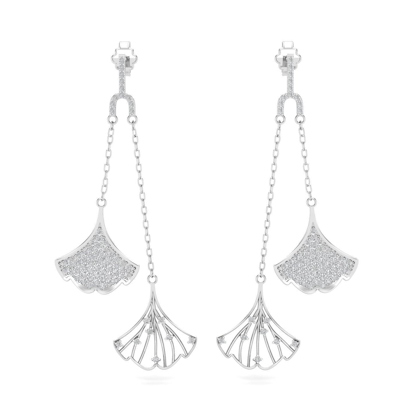 Dinara - Moissanite Silver Earrings - El Aréte