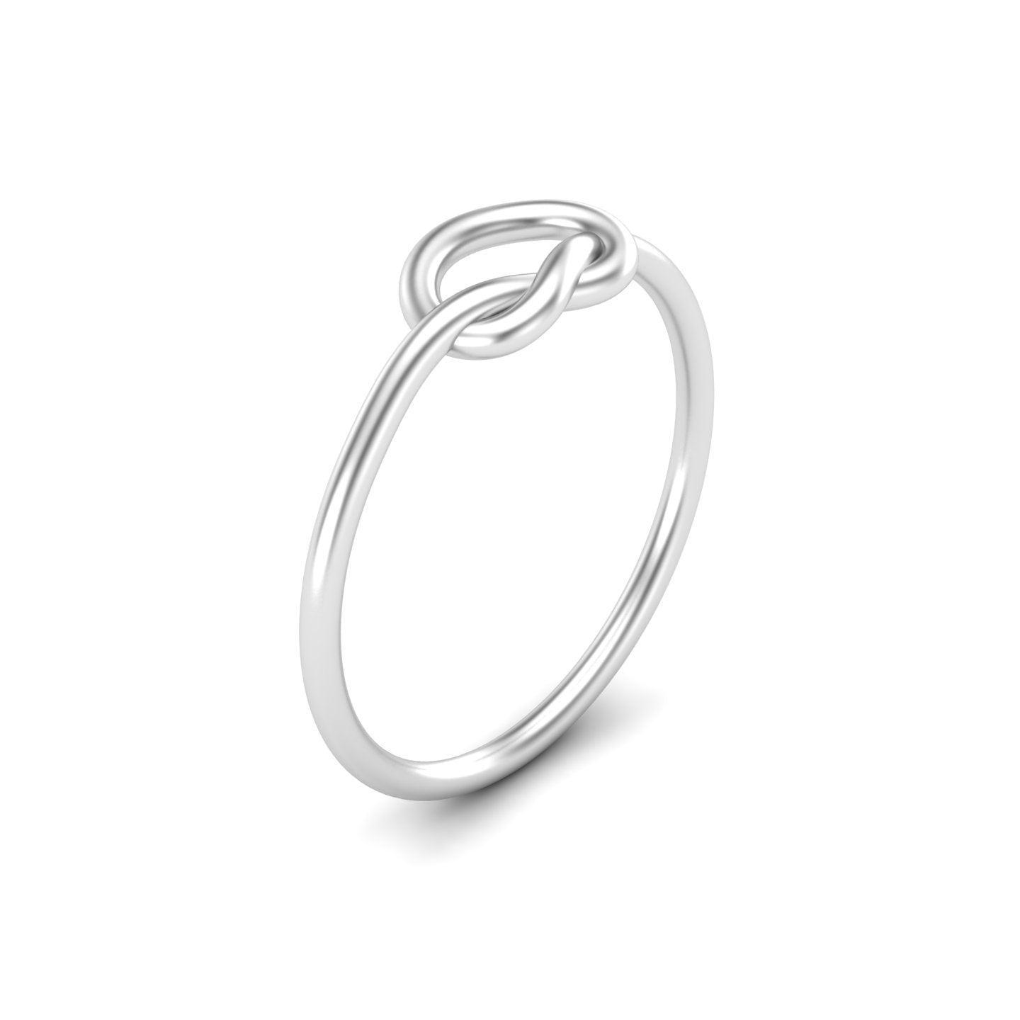 Love Knot 18 Karat White Gold Ring - Jewels By Hamzah Anis