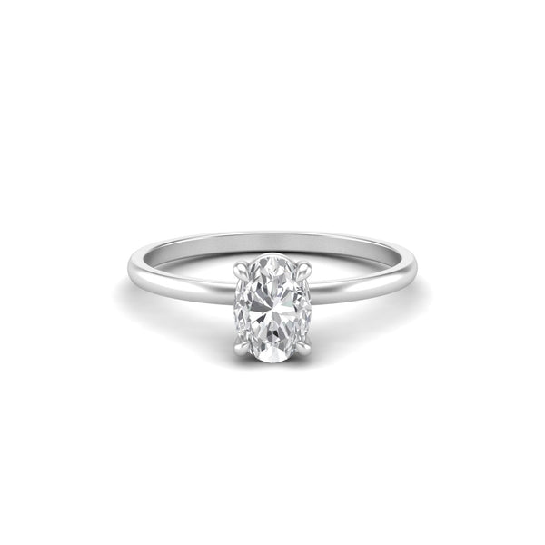 1 Carat Oval - Moissanite Signature Solitaire Ring