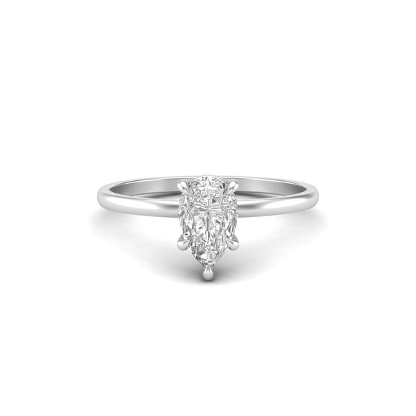 1 Carat Pear - Moissanite Signature Solitaire Ring