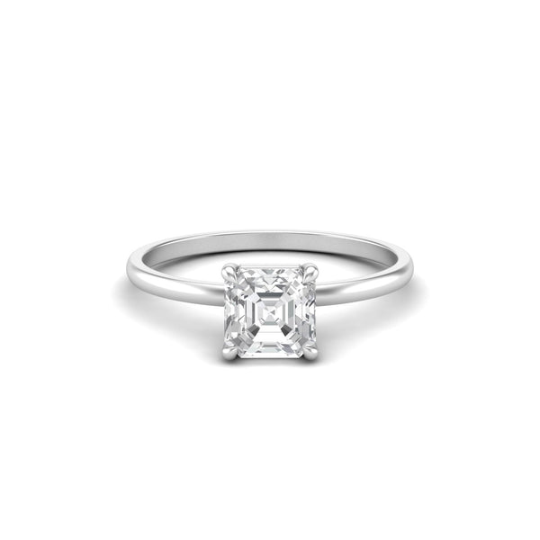 1 Carat Asscher - Moissanite Signature Solitaire Ring