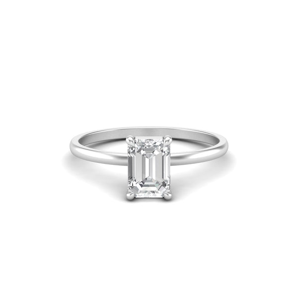 1 Carat Emerald - Moissanite Signature Solitaire Ring