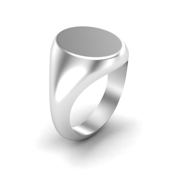 Oval Signet Silver Ring