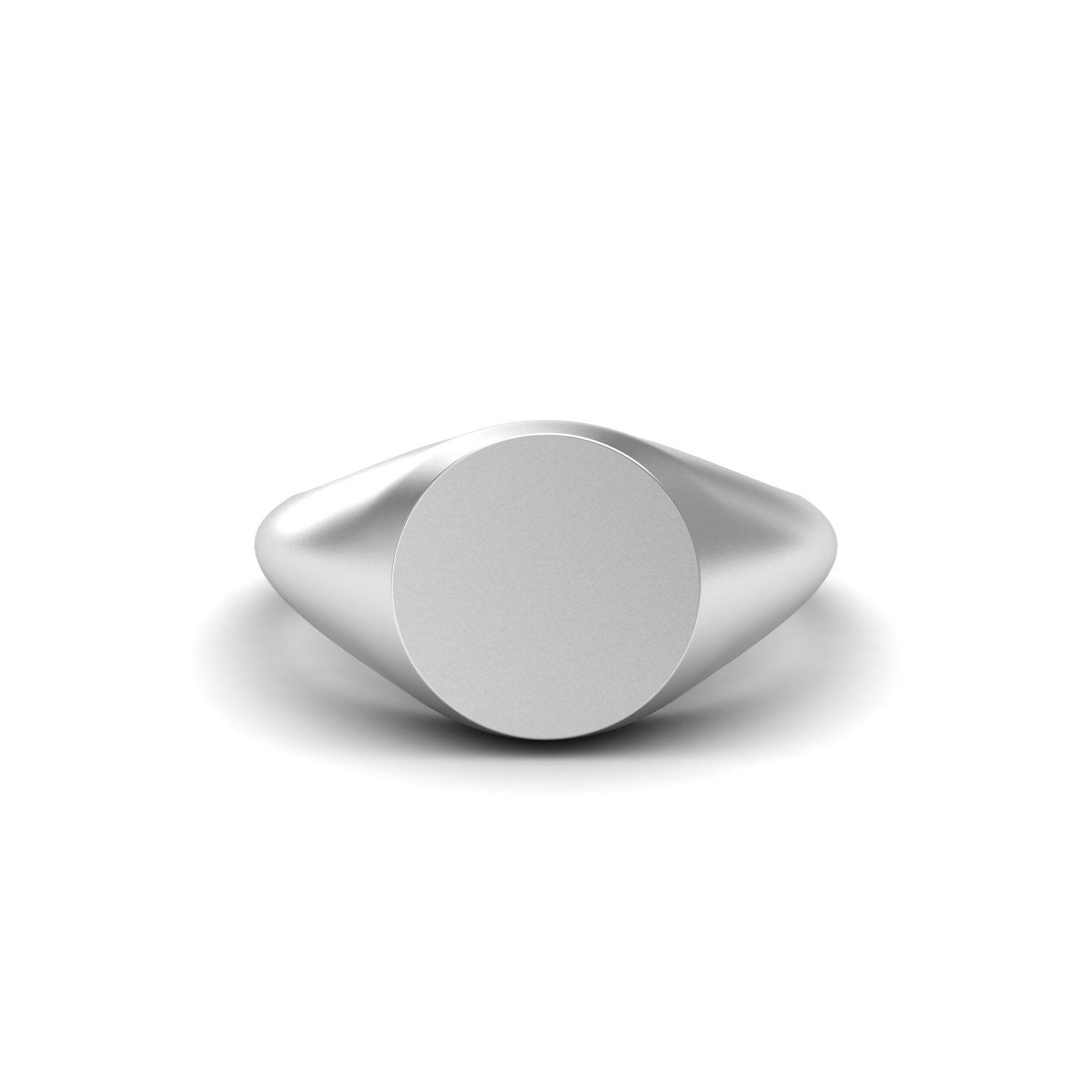Round Signet Silver Ring