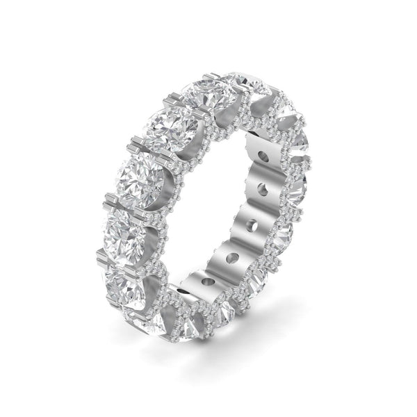 Full Eternity Signature Fine Silver Moissanite Band - El Aréte