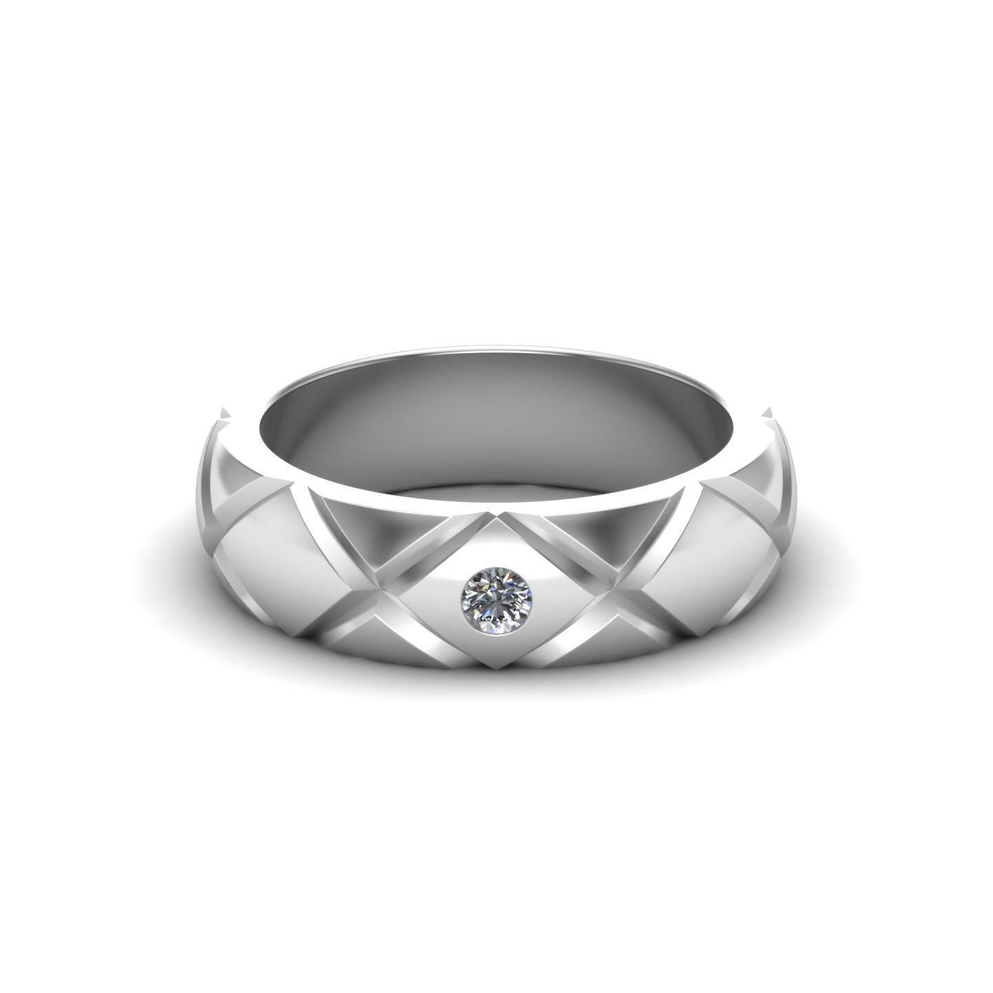 Isaac Diamond Silver Band - Jewels By Hamzah Anis| Jewels By Hamzah Anis | For Men | Men's Diamond Ring
