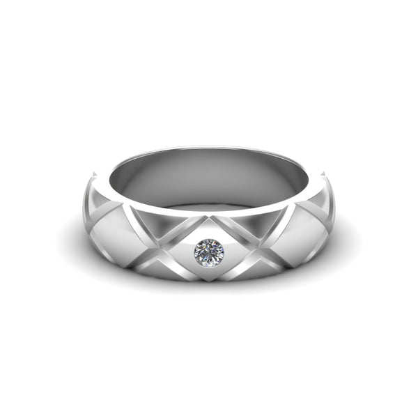 Isaac Diamond Silver Band - Jewels By Hamzah Anis| Jewels By Hamzah Anis | For Men | Men's Diamond Ring